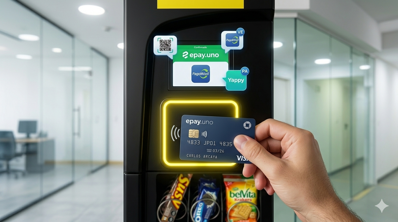 Pago electrónico en máquina vending